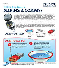 making a compass worksheet cover