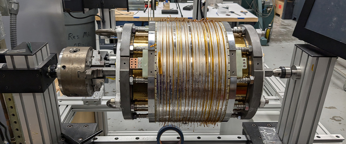 A coil for the new 40-tesla all-superconducting magnet being developed at the MagLab.