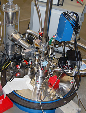 A dil fridge in the Millikelvin Facility.