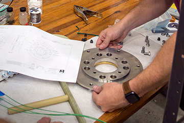 MagLab Engineers working on plans