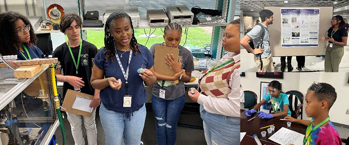 Middle and high school students participate in summer camps and internships