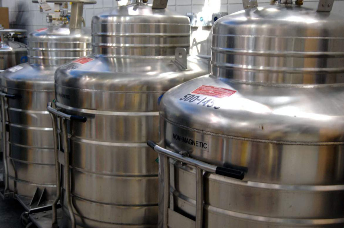 Dewars waiting to be filled.
