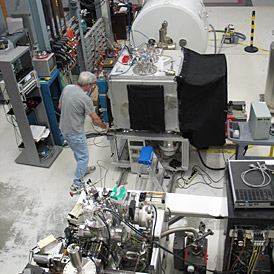 A group member working in the ICR facilities.
