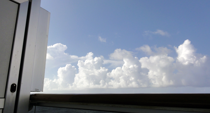 John Kynoch observed these clouds during his Caribbean cruise.