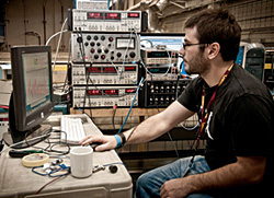 Checking the data from the experiment.
