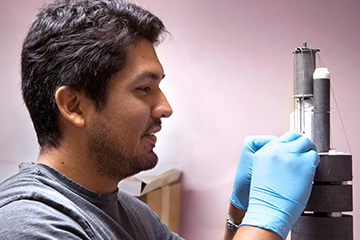 MagLab Engineer assembling a test coil